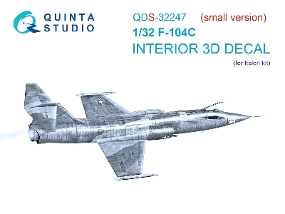 F-104 C - 3d-printed & Coloured Interior On Decal Paper (For Italeri Kits / Small Version) - zdjęcie 1