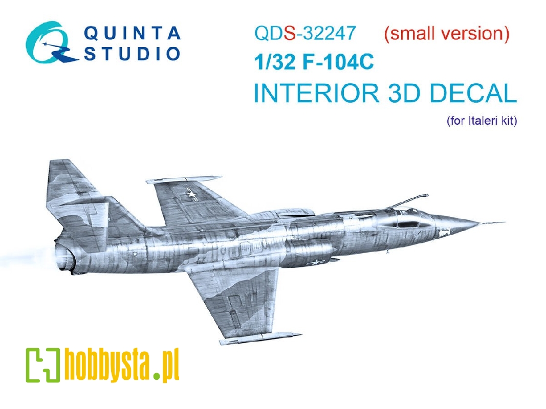 F-104 C - 3d-printed & Coloured Interior On Decal Paper (For Italeri Kits / Small Version) - zdjęcie 1 F-104 C - 3d-printed & Coloured Interior On Decal Paper (For Italeri Kits / Small Version) - zdjęcie 1