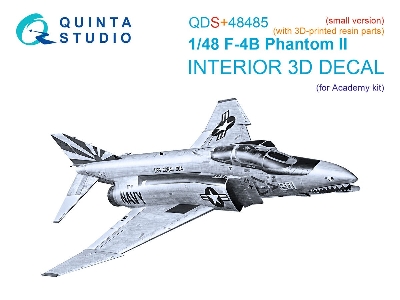 F-4 B Phantom Ii - 3d-printed & Coloured Interior With 3d-printed Resin Parts (For Academy Kits / Small Version) - zdjęcie 1