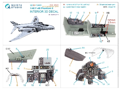 F-4 B Phantom Ii - 3d-printed & Coloured Interior With 3d-printed Resin Parts (For Academy Kits / Small Version) - zdjęcie 2