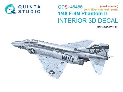 F-4 N Phantom Ii - 3d-printed & Coloured Interior With 3d-printed Resin Parts (For Academy Kits / Small Version) - zdjęcie 1