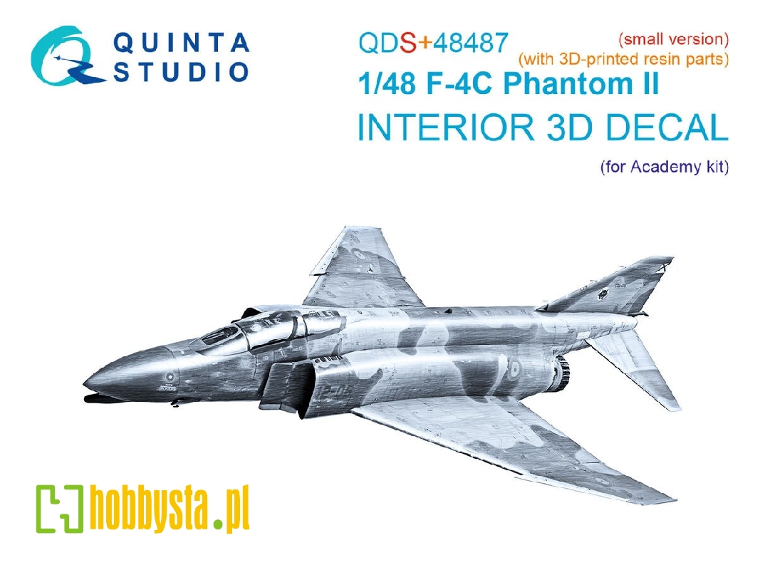 F-4 C Phantom Ii - 3d-printed & Coloured Interior With 3d-printed Resin Parts (For Academy Kits / Small Version) - zdjęcie 1 F-4 C Phantom Ii - 3d-printed & Coloured Interior With 3d-printed Resin Parts (For Academy Kits / Small Version) - zdjęcie 1