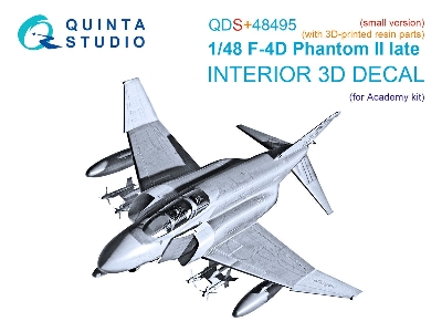 F-4 D Late Phantom Ii  - 3d-printed & Coloured Interior With 3d-printed Resin Parts (For Academy Kits / Small Version) - zdjęci