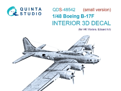Boeing B-17 F - 3d-printed & Coloured Interior On Decal Paper (For Hd Models And Eduard Kits / Small Version) - zdjęcie 1