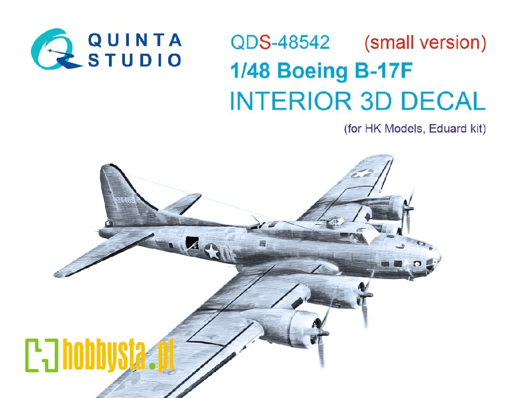 Boeing B-17 F - 3d-printed & Coloured Interior On Decal Paper (For Hd Models And Eduard Kits / Small Version) - zdjęcie 1 Boeing B-17 F - 3d-printed & Coloured Interior On Decal Paper (For Hd Models And Eduard Kits / Small Version) - zdjęcie 1