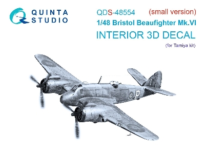 Bristol Beaufighter Mk.Vi - 3d-printed & Coloured Interior On Decal Paper (For Tamiya Kits / Small Version) - zdjęcie 1