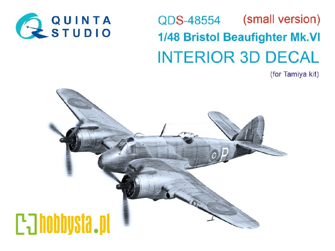 Bristol Beaufighter Mk.Vi - 3d-printed & Coloured Interior On Decal Paper (For Tamiya Kits / Small Version) - zdjęcie 1