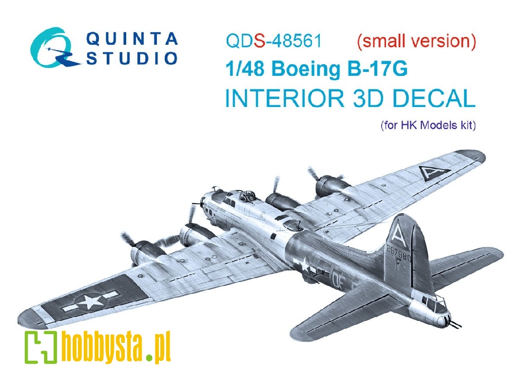 Boeing B-17 G - 3d-printed & Coloured Interior On Decal Paper (For Hk Models Kits / Small Version) - zdjęcie 1 Boeing B-17 G - 3d-printed & Coloured Interior On Decal Paper (For Hk Models Kits / Small Version) - zdjęcie 1