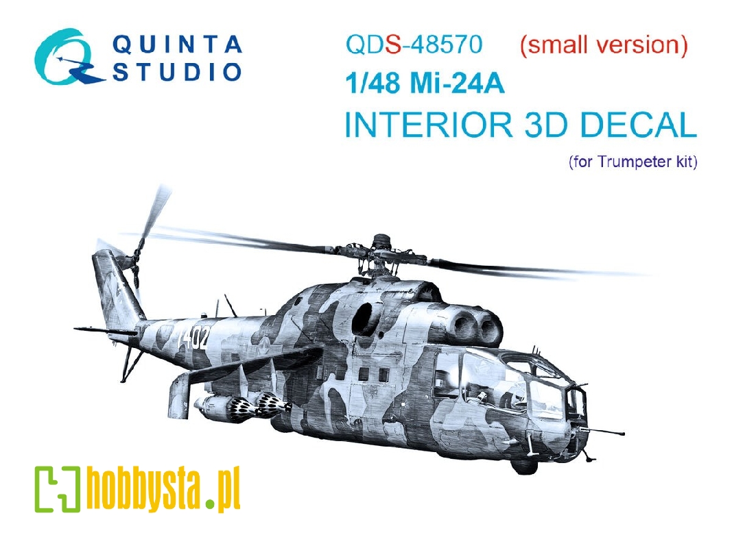 Mil Mi-24 A - 3d-printed & Coloured Interior On Decal Paper (For Trumpeter Kits / Small Version) - zdjęcie 1 Mil Mi-24 A - 3d-printed & Coloured Interior On Decal Paper (For Trumpeter Kits / Small Version) - zdjęcie 1