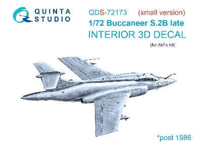 Blackburn Buccanneer S.2b Late - 3d-printed & Coloured Interior On Decal Paper (For Airfix Kits / Small Version) - zdjęcie 1