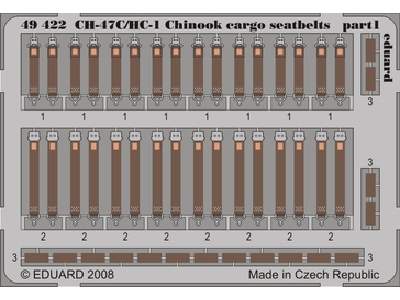  CH-47C/ HC-1 Chinook cargo seatbelts 1/48 - Italeri - blaszki - zdjęcie 1