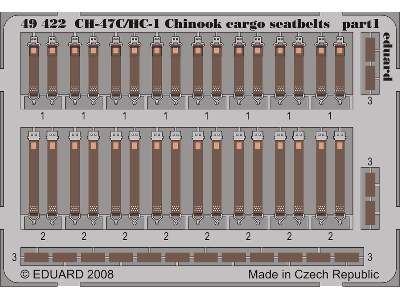  CH-47C/ HC-1 Chinook cargo seatbelts 1/48 - Italeri - blaszki - zdjęcie 2