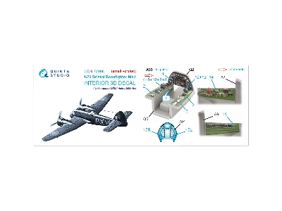 Bristol Beaufighter Mk.I - 3d-printed & Coloured Interior On Decal Paper (For Hasegawa / Mpm And Hobby 2000 Kits / Small Version