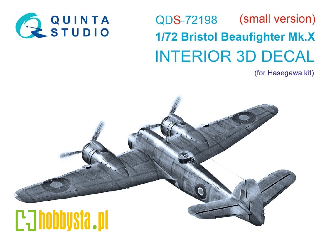 Bristol Beaufighter Mk.X - 3d-printed & Coloured Interior On Decal Paper (For Hasegawa Kits / Small Version) - zdjęcie 1 Bristol Beaufighter Mk.X - 3d-printed & Coloured Interior On Decal Paper (For Hasegawa Kits / Small Version) - zdjęcie 1