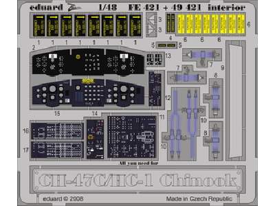  CH-47C/ HC-1 Chinook interior S. A. 1/48 - Italeri - blaszki - zdjęcie 1
