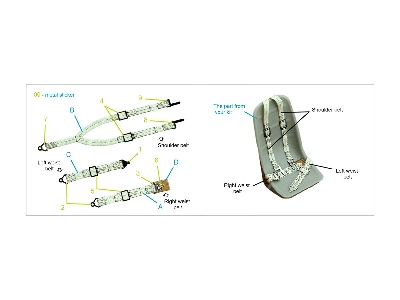 Us Wwii Fighter Seat Belts With Metal Buckles (For All Kits) - zdjęcie 9