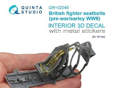 British Pre-war/Early Wwii Fighter Seatbelts With Metal Buckles (For All Kits) - zdjęcie 1