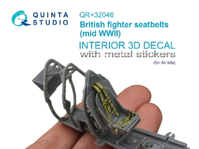 British Mid Wwii Fighter Seatbelts With Metal Buckles (For All Kits) - zdjęcie 1