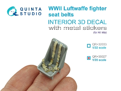 Luftwaffe Wwii Fighter Seatbelts With Metal Buckles (For All Kits) - zdjęcie 1