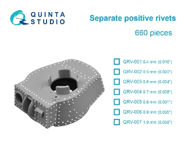 Separate Positive Rivets - 0.5mm (0.020") / 660 Pcs - zdjęcie 1