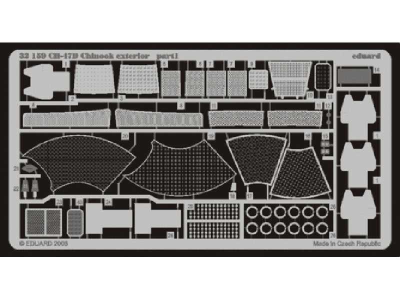 CH-47D Chinook exterior 1/35 - Trumpeter - blaszki - zdjęcie 1 CH-47D Chinook exterior 1/35 - Trumpeter - blaszki - zdjęcie 1