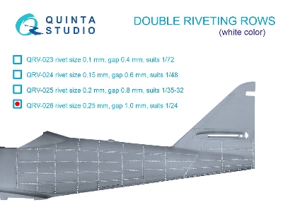 Double Riveting Rows (Rivet Size 0.25 Mm, Gap 1.0 Mm) - zdjęcie 1