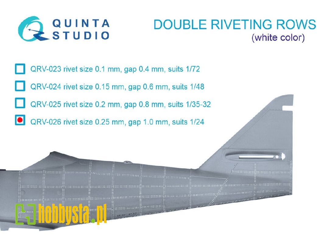 Double Riveting Rows (Rivet Size 0.25 Mm, Gap 1.0 Mm) - zdjęcie 1 Double Riveting Rows (Rivet Size 0.25 Mm, Gap 1.0 Mm) - zdjęcie 1