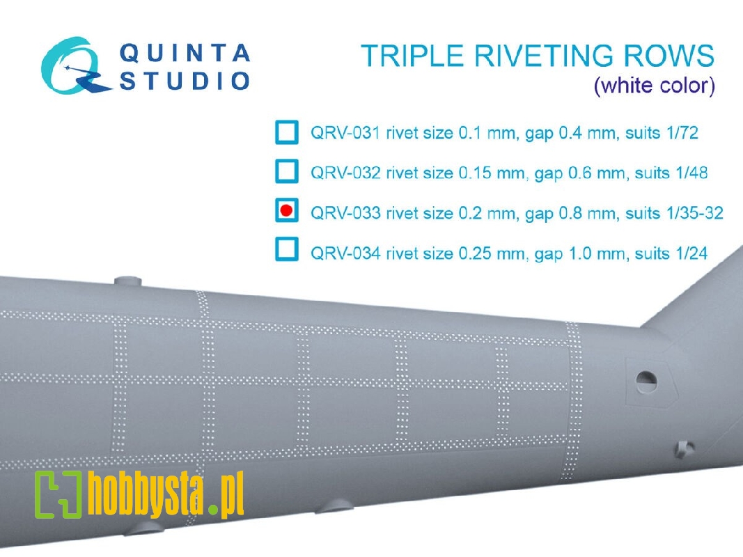 Triple Riveting Rows (Rivet Size 0.20 Mm, Gap 0.8 Mm) - zdjęcie 1 Triple Riveting Rows (Rivet Size 0.20 Mm, Gap 0.8 Mm) - zdjęcie 1
