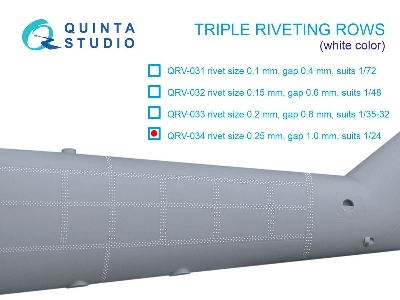 Triple Riveting Rows (Rivet Size 0.25 Mm, Gap 1.0 Mm) - zdjęcie 1