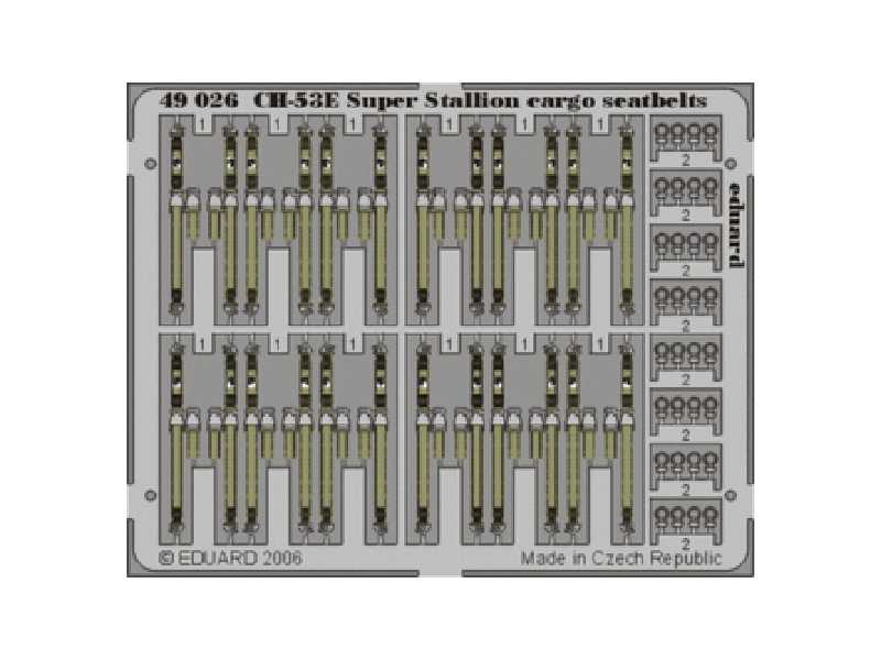  CH-53E cargo seatbelts 1/48 - Academy Minicraft - blaszki - zdjęcie 1