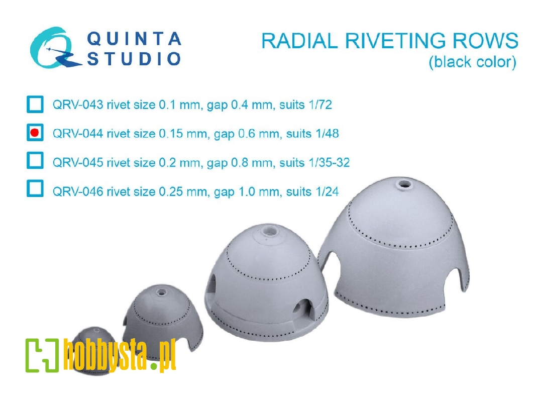 Radial Riveting Rows (Rivet Size 0.15 Mm, Gap 0.6 Mm) - zdjęcie 1 Radial Riveting Rows (Rivet Size 0.15 Mm, Gap 0.6 Mm) - zdjęcie 1