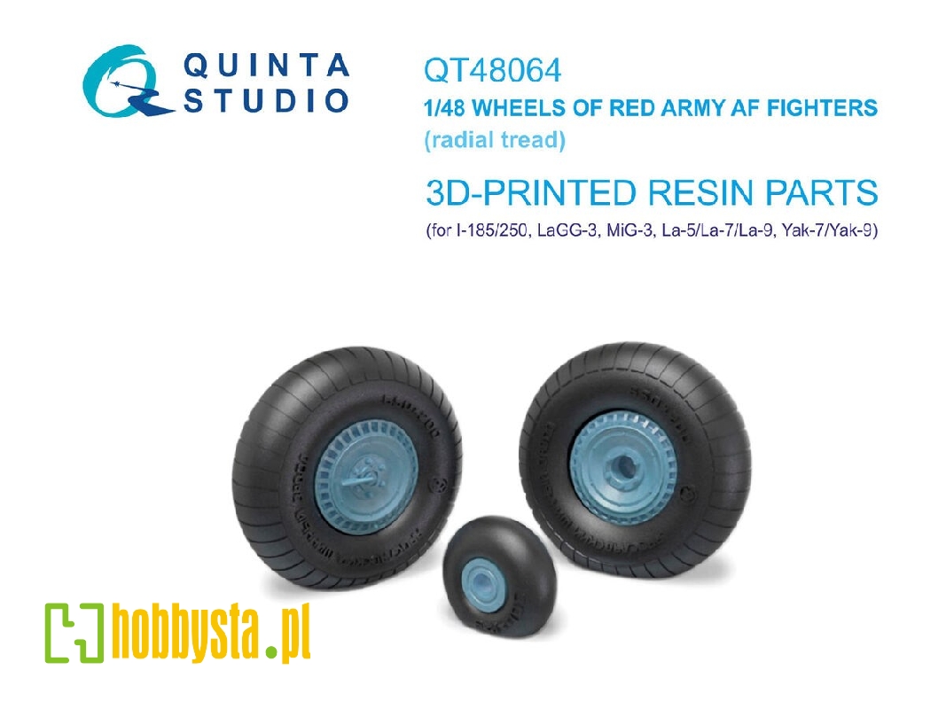 Wheels Set For Lagg-3 / Mig-3 / La-5 / La-7 / La-9 / Yak-7 / Yak-9 / I-185 And I-250 - Radial Tread (Fpr All Kits) - zdjęcie 1 Wheels Set For Lagg-3 / Mig-3 / La-5 / La-7 / La-9 / Yak-7 / Yak-9 / I-185 And I-250 - Radial Tread (Fpr All Kits) - zdjęcie 1