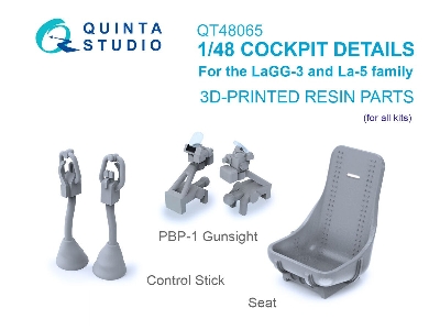 Cockpit Details For The Lagg-3 And La-5 Family: Seat, Gunsight And Control Stick (For All Kits) - zdjęcie 1