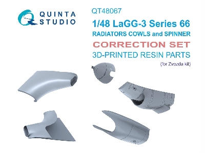 Lagg-3 Series 66 - Radiators Cowls And Spinner (For Zvezda Kits - zdjęcie 1