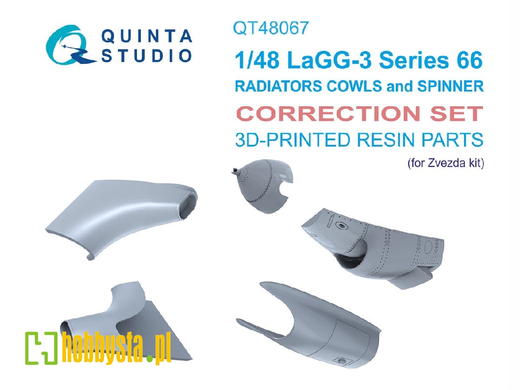 Lagg-3 Series 66 - Radiators Cowls And Spinner (For Zvezda Kits - zdjęcie 1 Lagg-3 Series 66 - Radiators Cowls And Spinner (For Zvezda Kits - zdjęcie 1