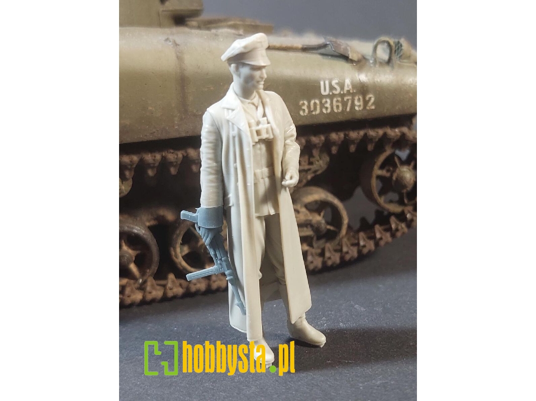 Waffen Ss Officer In Long Coat, Normandy - zdjęcie 1 Waffen Ss Officer In Long Coat, Normandy - zdjęcie 1