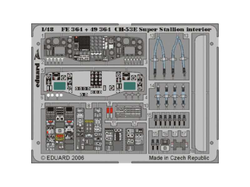 CH-53E interior 1/48 - Academy Minicraft - blaszki - zdjęcie 1 CH-53E interior 1/48 - Academy Minicraft - blaszki - zdjęcie 1