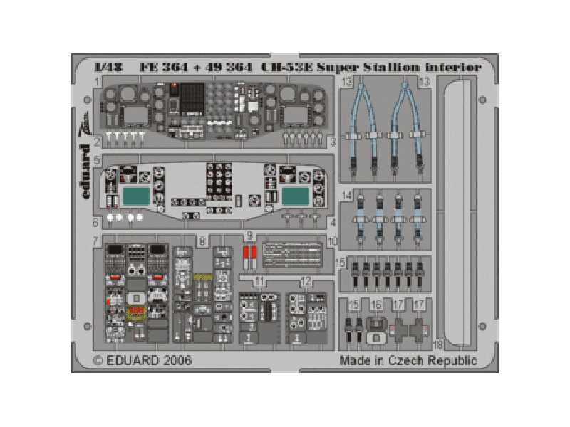  CH-53E interior 1/48 - Academy Minicraft - blaszki - zdjęcie 1