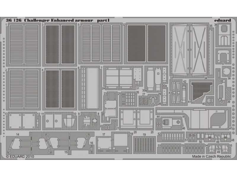 Challenger 2 Enhanced armour 1/35 - Trumpeter - blaszki - zdjęcie 1 Challenger 2 Enhanced armour 1/35 - Trumpeter - blaszki - zdjęcie 1
