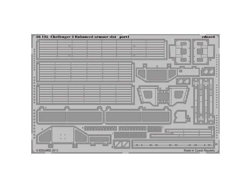  Challenger 2 Enhanced armour slat 1/35 - Trumpeter - blaszki - zdjęcie 1