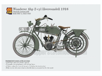 Wanderer 4ps 1916 Heeresmdell Motorcycle (3d-printed) - zdjęcie 2