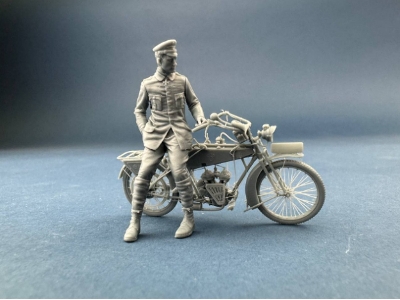 Werner Voss Posing With A Motorcycle - zdjęcie 2