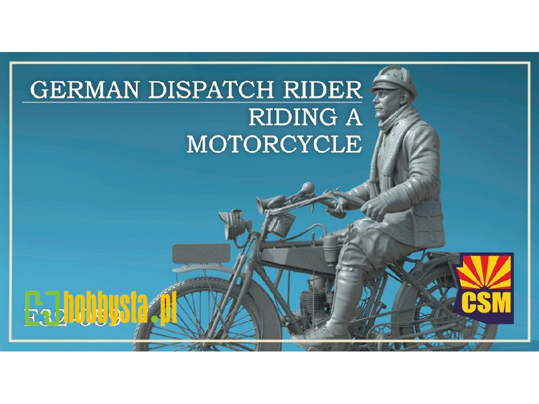 German Dispatch Rider Riding A Motorcycle - zdjęcie 1 German Dispatch Rider Riding A Motorcycle - zdjęcie 1
