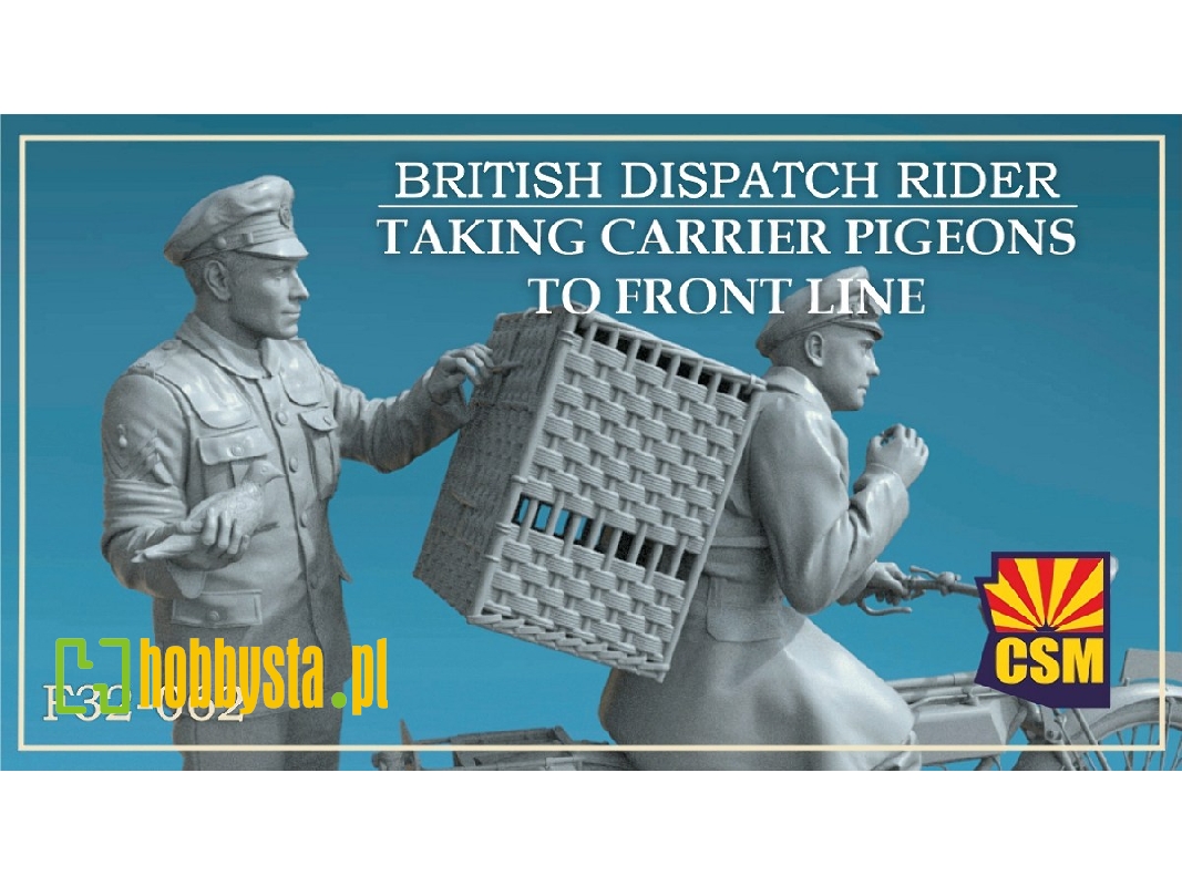 British Dispatch Rider Taking Carrier Pigeons To The Front Line - zdjęcie 1 British Dispatch Rider Taking Carrier Pigeons To The Front Line - zdjęcie 1