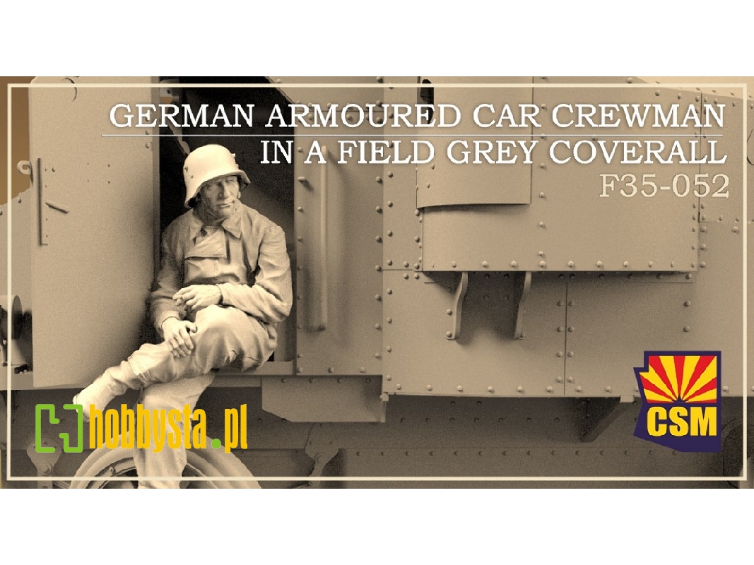 German Armoured Car Crewman In A Field Grey Coverall - zdjęcie 1