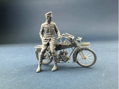 Werner Voss Posing With A Motorcycle - zdjęcie 2