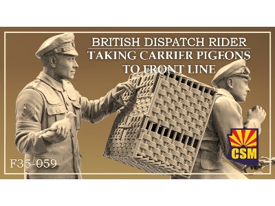 British Dispatch Rider Taking Carrier Pigeons To The Front Line - zdjęcie 1