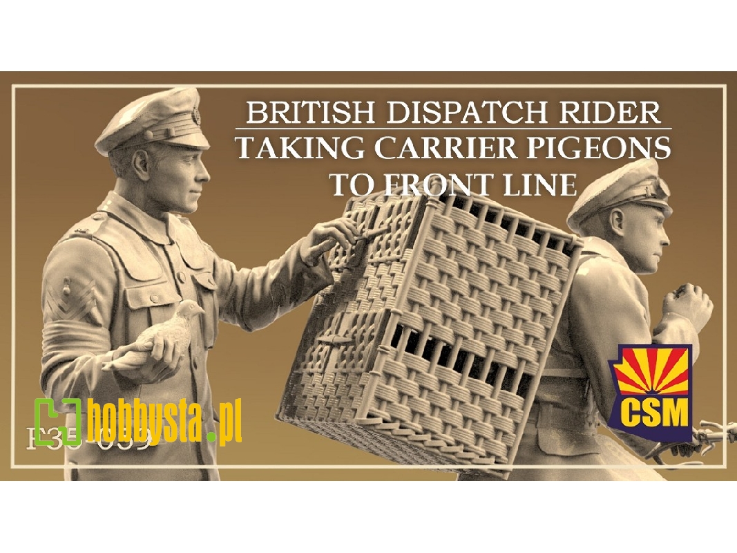 British Dispatch Rider Taking Carrier Pigeons To The Front Line - zdjęcie 1
