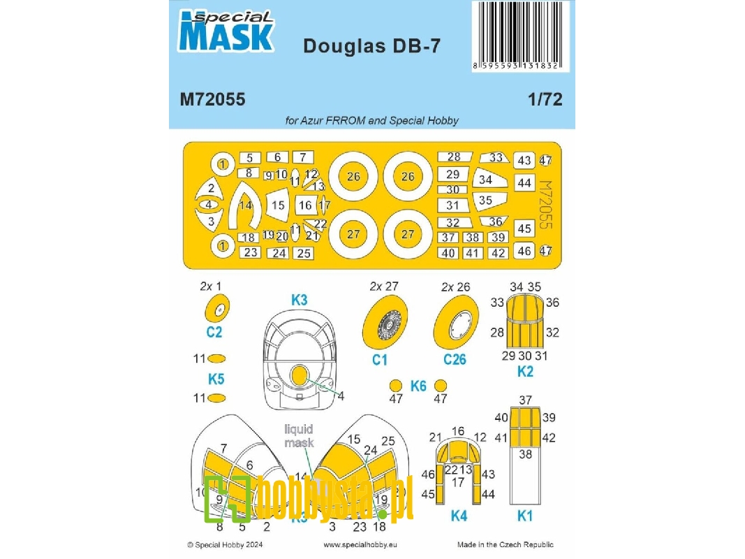Douglas Db-7 Mask (For Azur Frrom And Special Hobby) - zdjęcie 1