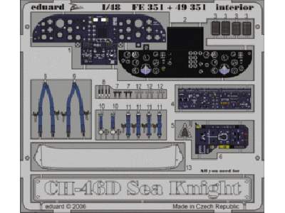  CH-46D interior 1/48 - Academy Minicraft - blaszki - zdjęcie 1